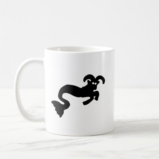 Steenbok Zodiac Mok – Minimaal Steenbok Silhouet (Links)
