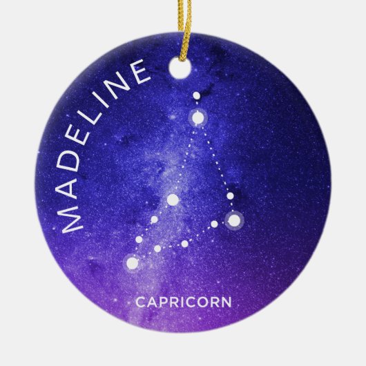 Steenbok Zodiac Ornament Gepersonaliseerde Zodiac  (Voorkant)