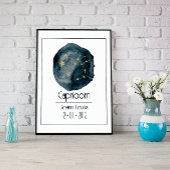 Steenbok Zodiac Sign: Aangepaste naam & Verjaardag Poster