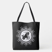 Steenbok Zodiac Sign Goat Cosmic Starburst Design Tote Bag (Achterkant)