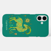 Steenbok Zodiac Sign in ingewikkelde patronen Case-Mate iPhone Case (Achterkant (horizontaal))