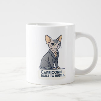 Steenbok Zodiac Sphynx Kat Built Hustle Kunst Grote Koffiekop