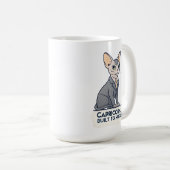 Steenbok Zodiac Sphynx Kat Built Hustle Kunst Koffiemok (Voorkant rechts)