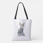 Steenbok Zodiac Sphynx Kat Built Hustle Kunst Tote Bag (Achterkant)
