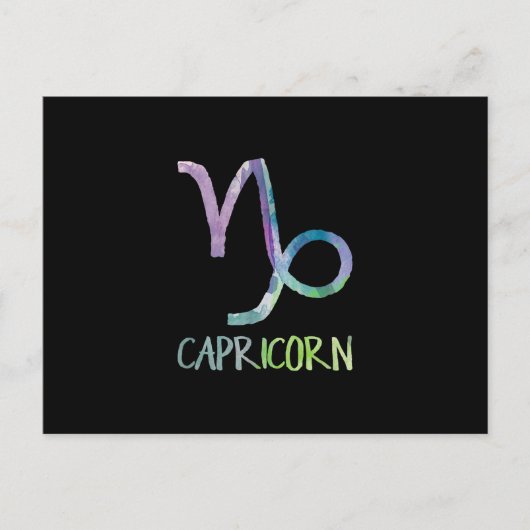 Steenbok Zodiac Symbool Astrologie Zeegeit Cadeau Briefkaart (Voorkant)