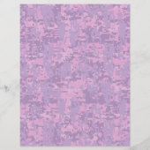 Steenbok Zodiac Symbool op Fuchsia Digitale Camo Flyer (Achterkant)