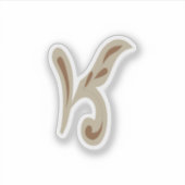 Steenbok Zodiac Symbool Sticker Boho Aarde (Voorkant)