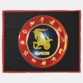 Steenbok Zodiac Teken Astrologie Fleece Deken (Voorkant (Horizontaal))