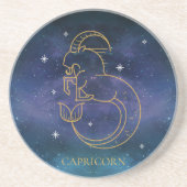 Steenbok Zodiac Teken Constellatie Decoratief Zandsteen Onderzetter (Voorkant)