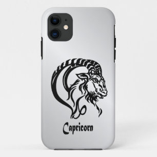Steenbok Zodiac-teken en symbool Zilver Case-Mate iPhone Case