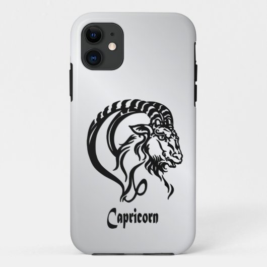 Steenbok Zodiac-teken en symbool Zilver Case-Mate iPhone Case (Achterkant)