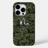 Steenbok Zodiac Teken op olijfgroene camo Case-Mate iPhone Case (Achterkant)