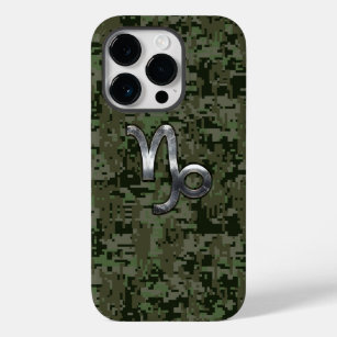 Steenbok Zodiac Teken op olijfgroene camo Case-Mate iPhone 14 Pro Hoesje