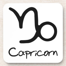 Steenbok Zodiac teken op witte achtergrond Bier Onderzetter