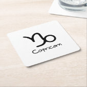 Steenbok Zodiac teken op witte achtergrond Kartonnen Onderzetters (Schuin)