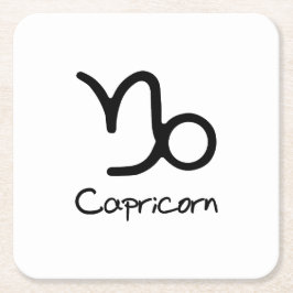 Steenbok Zodiac teken op witte achtergrond Kartonnen Onderzetters