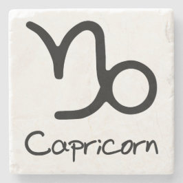 Steenbok Zodiac teken op witte achtergrond Stenen Onderzetter