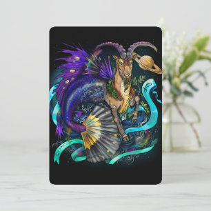 Steenbok Zodiac Teken Uitnodiging