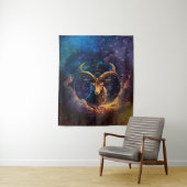 Steenbok Zodiac Teken Waterverf Ontwerp Wandkleed (In situ)