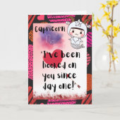 Steenbok Zodiac Valentijnsdag Persoonlijke Kaart  (Gele Bloem)