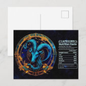 Steenbok Zodiac Verjaardagsansichtkaart Briefkaart (Voorkant / Achterkant)