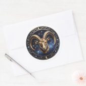 Steenbok Zodiac Zeegeit Ronde Sticker (Envelop)