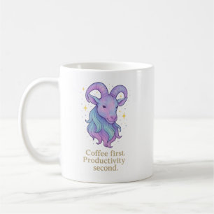 Steenbok Zodiacemok – Eerst koffie, dan productivi Koffiemok