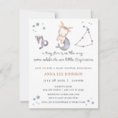 Steenbok Zodiacus Baby Borrel Uitnodiging (Voorkant)