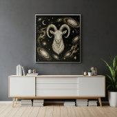 Steenbok Zodiacus Hemellichi Astrologie Poster