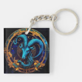 Steenbok Zodiak Sleutelhanger (Achterkant)
