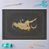 Steenbok Zwart En Goud Mystieke Zon en Maan Tissuepapier (Craft)