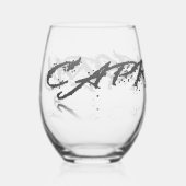 Steenbokreflectie Wijnglas Zonder Voet (Voorkant)