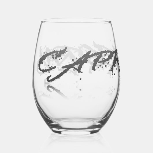 Steenbokreflectie Wijnglas Zonder Voet (Voorkant)