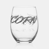 Steenbokreflectie Wijnglas Zonder Voet (Achterkant)