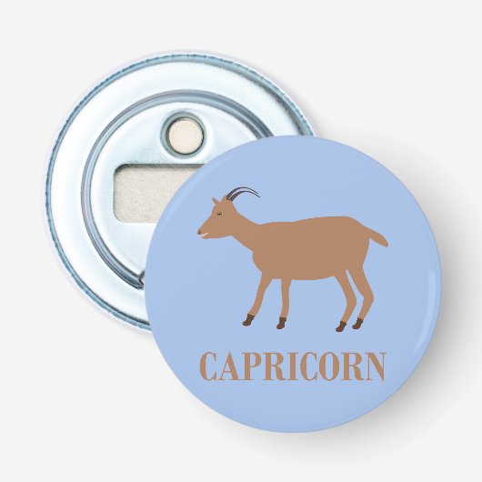 Steenbokster teken geit button flesopener (Voorkant)