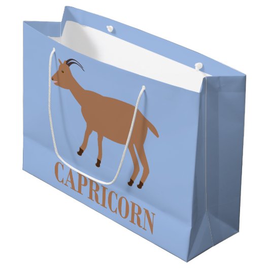 Steenbokster teken geit groot cadeauzakje (Voorkant Gekanteld)