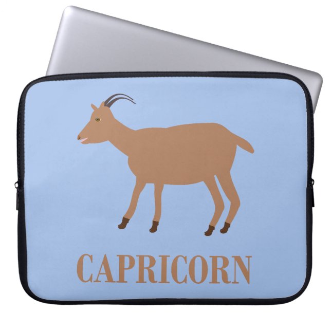 Steenbokster teken geit laptop sleeve (Voorkant)