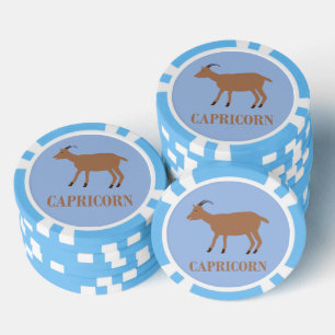 Steenbokster teken geit poker chips