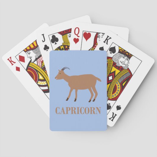 Steenbokster teken geit pokerkaarten (Achterkant)