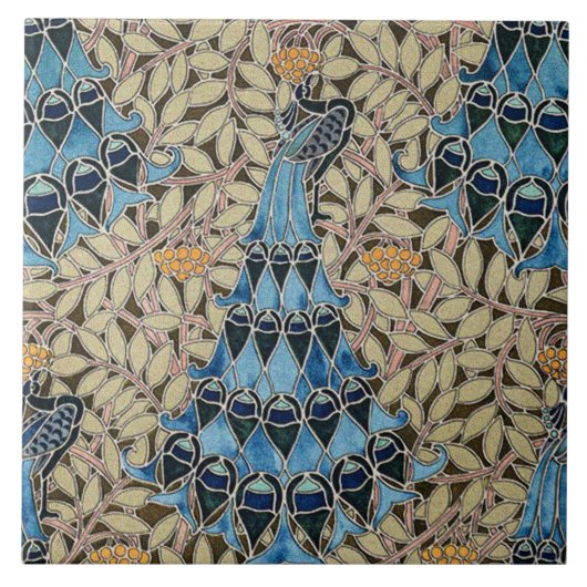 Steenbollen, vis en zeewier tegeltje (Voorkant)