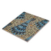 Steenbollen, vis en zeewier tegeltje (Zijkant)