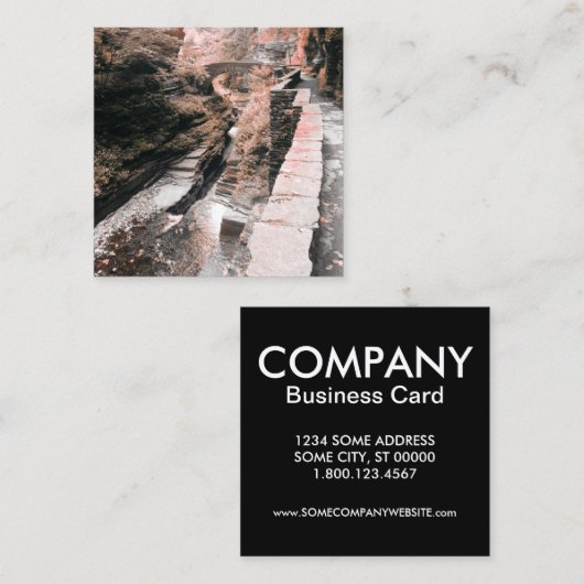 steenbrug droomt vierkante visitekaartje (Voorkant / Achterkant)