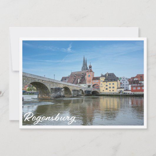 Steenbrug in Regensburg, Duitsland (Voorkant)