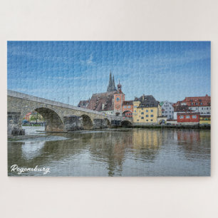 Steenbrug in Regensburg, Duitsland Legpuzzel