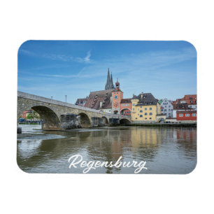 Steenbrug in Regensburg, Duitsland Magneet