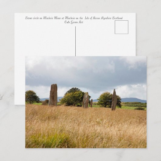 Steencirkel op het eiland Arran Briefkaart (Voorkant / Achterkant)