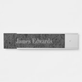 Steeneffect Textuur Naam Borden Bureau Tekens Deurbordje (Voorkant)