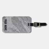 Steengranietstructuur grijs steenhoudend aardewerk bagagelabel (Voorkant horizontaal)