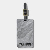 Steengranietstructuur grijs steenhoudend aardewerk bagagelabel (Voorkant verticaal)