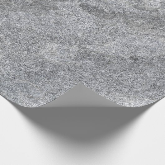 Steengranietstructuur grijs steenhoudend aardewerk cadeaupapier (Hoek)